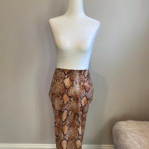 Faux Snake Skin- Pencil Skirt- Size: Small